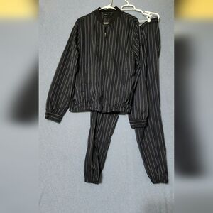 ASOS blue pin striped 2 piece jogger suit. Size XL